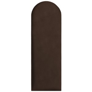 Panel ścienny 90x30 cm tapicerowany, zaokrąglone Wezgłowie w kolorze ciemnobrązowym