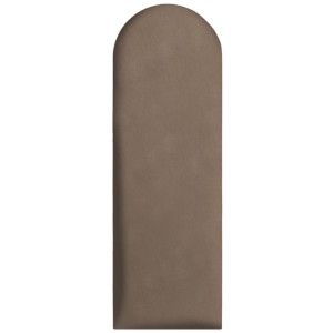 Panel ścienny 90x30 cm tapicerowany, zaokrąglone Wezgłowie w kolorze brązowym