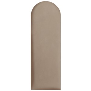 Panel ścienny 90x30 cm tapicerowany, zaokrąglone Wezgłowie w kolorze jasnobrązowym