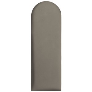 Panel ścienny 90x30 cm tapicerowany, zaokrąglone Wezgłowie w kolorze beżowym