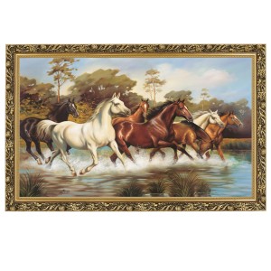 Obraz w złotej ramie Makówka w rozmiarze 60x100 cm - Tabun, Marian Kaszuba