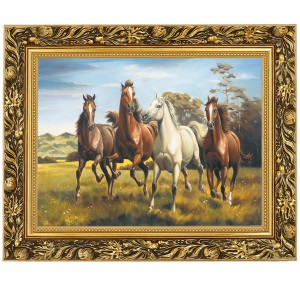 Obraz w złotej ramie Makówka w rozmiarze 30x40 cm - Konie II, Marian Kaszuba