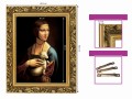 5.409_Dama_z_lasiczka_30x40 W ZLOTEJ RAMCE MAKOWCE 50 cm x 70 cm wymiary.jpg