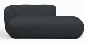 Nowoczesny szezlong VERA w kolorze grafiowym   – elegancja i komfort w jednym