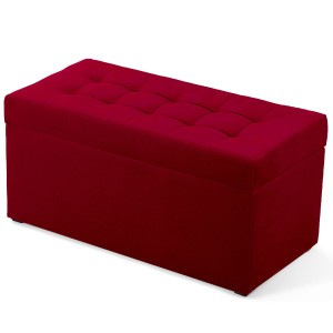 Nowoczesna otwierana pufa 45x90  w kolorze czerwonym