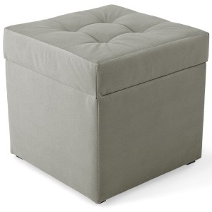 Nowoczesna otwierana pufa 45x45  w kolorze popielatym