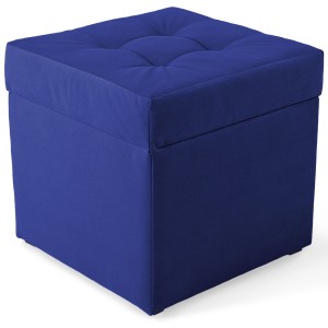 Nowoczesna otwierana pufa 45x45  w kolorze indigo