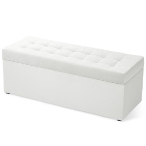 Nowoczesna otwierana pufa 45x120  w kolorze białym