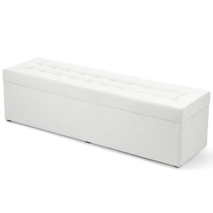 Nowoczesna otwierana pufa 45x160  w kolorze białym