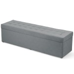 Nowoczesna otwierana pufa 45x160  w kolorze ciemnoszarym