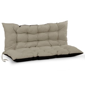 Wodoodporna poduszka ogrodowa 100 x 120 cm na ławkę, huśtawkę - kolor szaro - brązowy