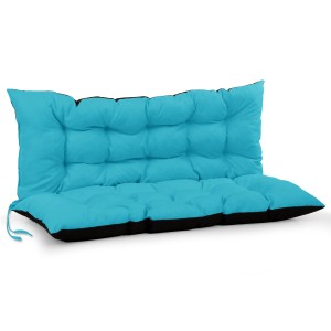 Wodoodporna poduszka ogrodowa 100 x 120 cm na ławkę, huśtawkę - kolor turkusowy