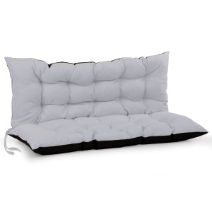 Wodoodporna poduszka ogrodowa 100 x 120 cm na ławkę, huśtawkę - kolor jasnoszary