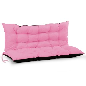 Wodoodporna  poduszka ogrodowa 100 x 120 cm na ławkę, huśtawkę - kolor różowy