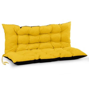  Wodoodporna poduszka ogrodowa 100 x 120 cm na ławkę, huśtawkę - kolor żółty