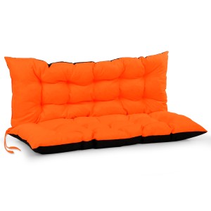 Wodoodporna poduszka ogrodowa 100 x 120 cm na ławkę, huśtawkę - kolor pomarańczowy