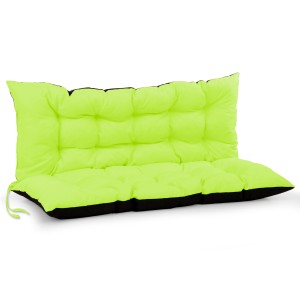 Wodoodporna poduszka ogrodowa 100 x 120 cm na ławkę, huśtawkę - kolor limonkowy