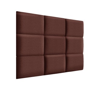 Panel ścienny 30 x 30 cm tapicerowany 3D Wezgłowie w kolorze brązowym