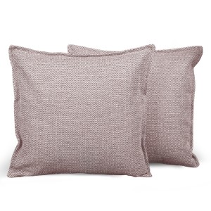 Dekoracyjna poszewka w jodełkę 30 x 30 cm w kolorze jasnobrązowym