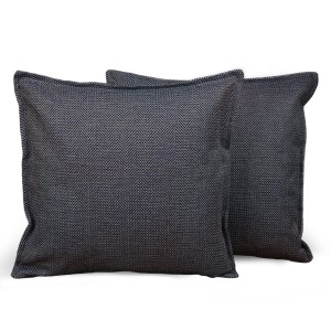 Dekoracyjna poszewka w jodełkę 30 x 30 cm w kolorze granatowym