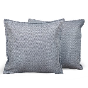 Dekoracyjna poszewka w jodełkę 35 x 35 cm w kolorze niebieskim