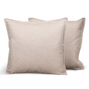 Dekoracyjna poszewka w jodełkę 40 x 40 cm w kolorze kremowym