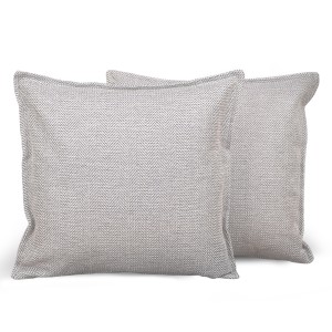 Dekoracyjna poszewka w jodełkę 40 x 40 cm w kolorze jasnoszarym