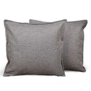 Dekoracyjna poszewka w jodełkę 55 x 55 cm w kolorze popielatym