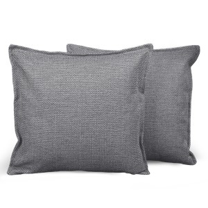 Dekoracyjna poszewka w jodełkę 60 x 60 cm w kolorze szarym