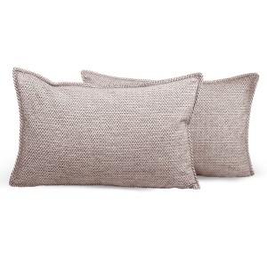 Poszewka ze wzorem w jodełkę 30 x 50 cm w kolorze beżowym