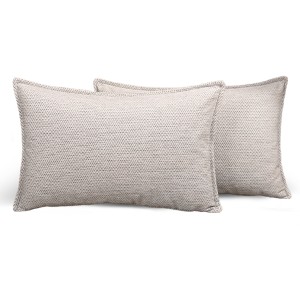 Poszewka ze wzorem w jodełkę 40 x 60 cm w kolorze szarym