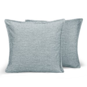 Poszewka ze wzorem w jodełkę 50 x 50 cm w kolorze niebieskim