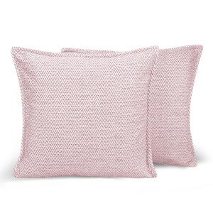 Poszewka ze wzorem w jodełkę 60 x 60 cm w kolorze różowym