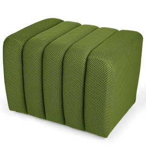 Designerska pufa strukturalna 48 x 60 cm w kolorze zielonym