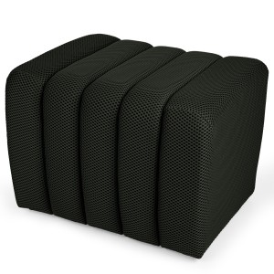 Designerska pufa strukturalna 48 x 60 cm w kolorze oliwkowym