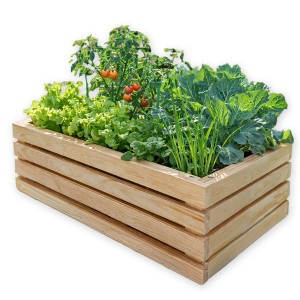 Drewniana donica 86 x 22,5 x 21 cm - osłona na kwiaty, podłużna skrzynka na balkon, taras i do ogrodu