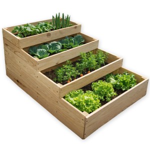 Drewniany kwietnik 120 x 90 x 47,5 cm - podwyższana grządka na warzywa, zioła i kwiaty do ogrodu i na taras