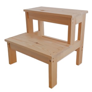 Drewniane schodki 2 stopnie – podest do domu i kuchni, dla dzieci