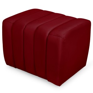 Designerska pufa welurowa 48 x 60 cm w kolorze czerwonym