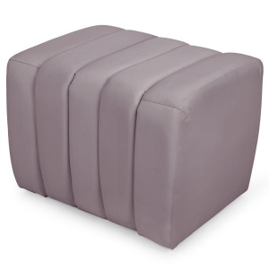 Designerska pufa welurowa 48 x 60 cm w kolorze liliowym