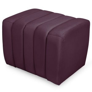 Designerska pufa welurowa 48 x 60 cm w kolorze fioletowym