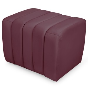 Designerska pufa welurowa 48 x 60 cm w kolorze fioletowym