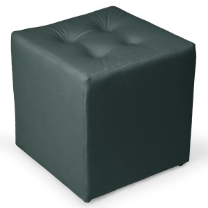 Turkusowa welurowa pufa 41 x 41 cm w formie kostki