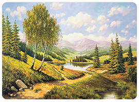 Podkładki korkowe z nadrukiem, reprodukcje w rozmiarze 30x40 cm