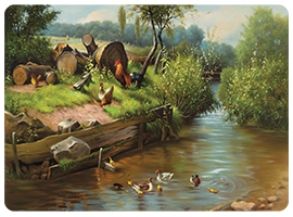 Podkładki korkowe z nadrukiem, reprodukcje w rozmiarze 30x40 cm