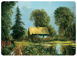 Podkładka korkowa z nadrukiem, reprodukcja w rozmiarze 30x40 cm - Lato, M.Lorens