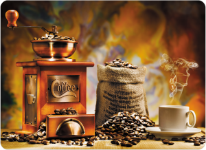 Twarda podkładka korkowa z nadrukiem w rozmiarze 30x40 cm - Coffee 3