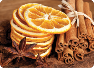 Twarda podkładka korkowa z nadrukiem w rozmiarze 30x40 cm - Oranges 2