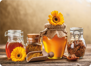 Twarda podkładka korkowa z nadrukiem w rozmiarze 30x40 cm - Honey 1