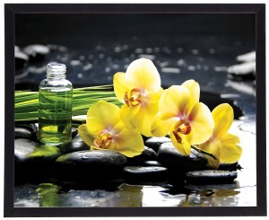 Nowoczesny obraz w czarnej ramie w rozmiarze 40x50 cm - Spa 6